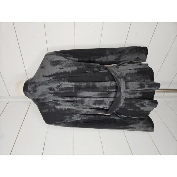 Ronen Chen Size 3 US 10 Grey & black open front cardigan - Picture 3 of 5